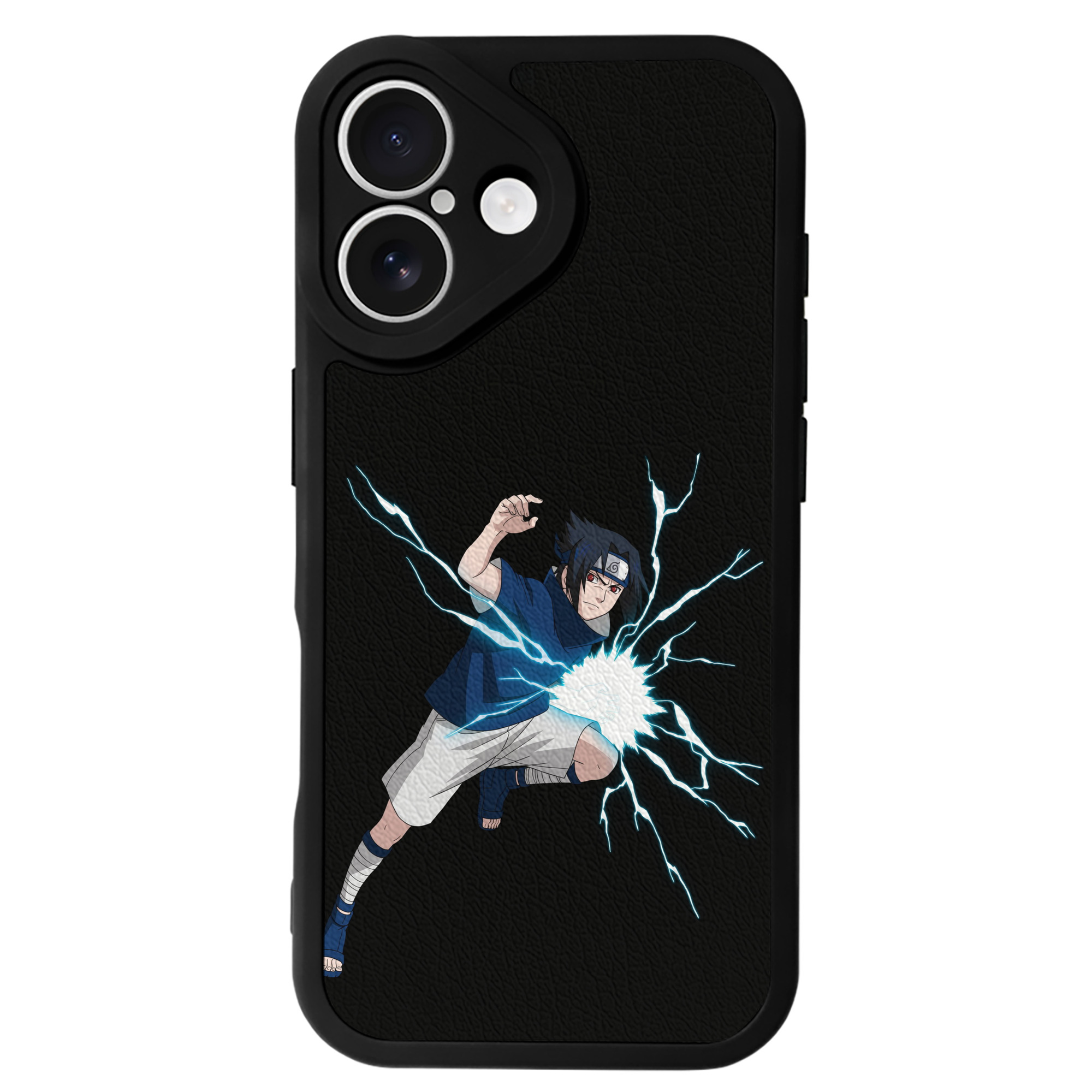 （画像用） NARUTO -ナルト- うちは サスケ Uchiha Sasuke 【iPhone 16シリーズ対応】シリコンスマホケース（レザー調） 材質：シリコン
